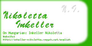 nikoletta inkeller business card